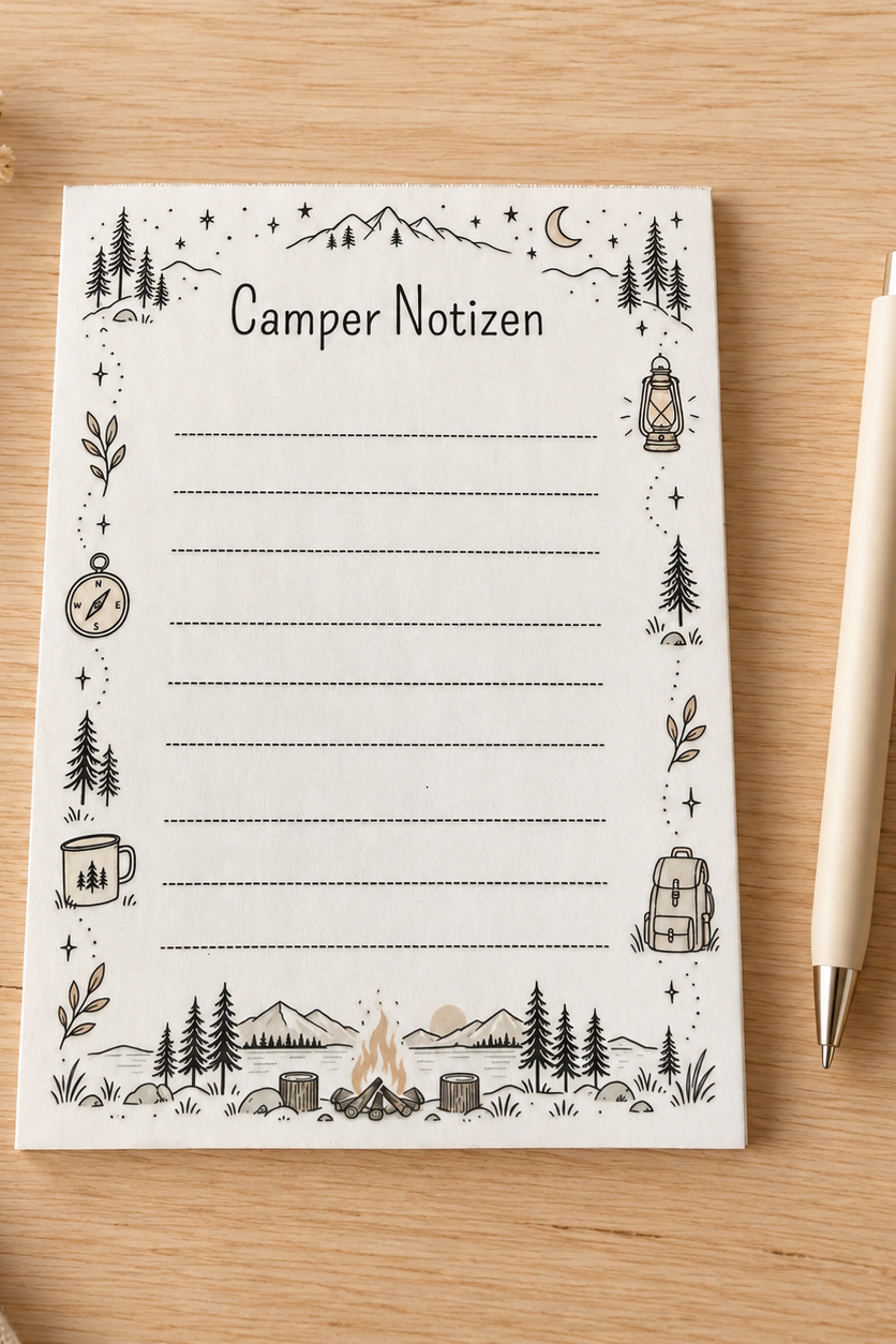 Block Camper Notizen A6 I 50 Blatt