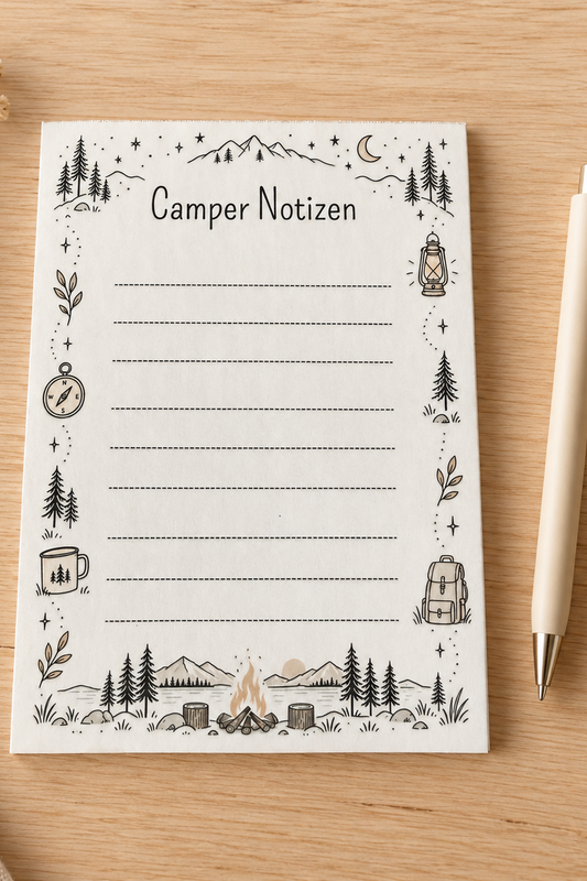 Block Camper Notizen A6 I 50 Blatt