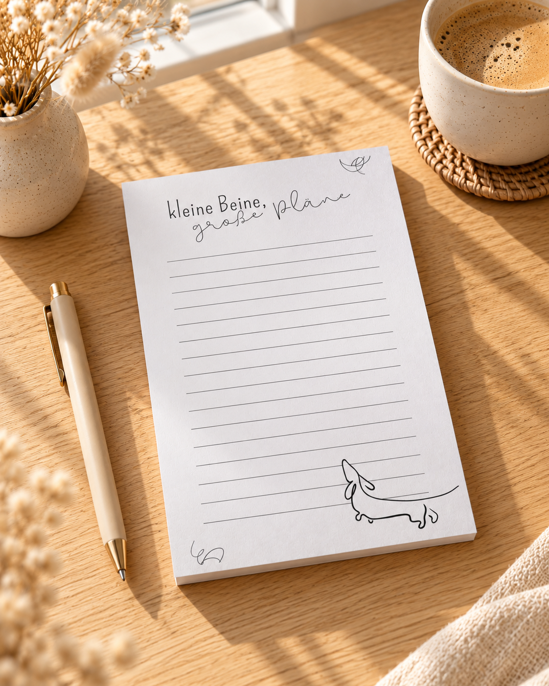 Block kleine Beine, große Pläne A5 I 50 Blatt