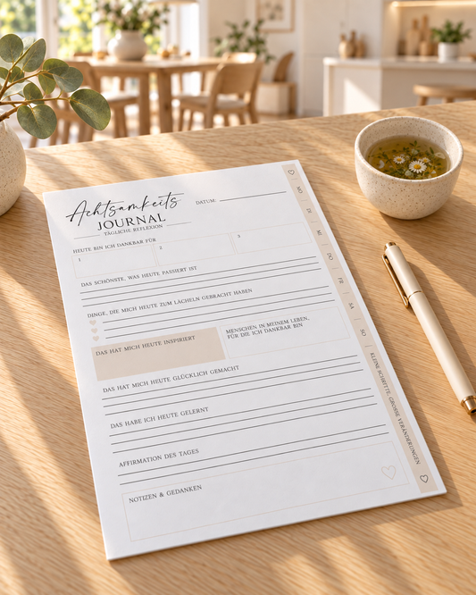 DIN A4 Block dein Achtsamkeits JournalI 50 Blatt