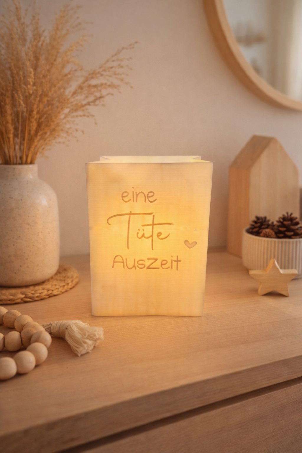 3D-Druckdatei - Windlicht - Papiertüte - eine Tüte Auszeit