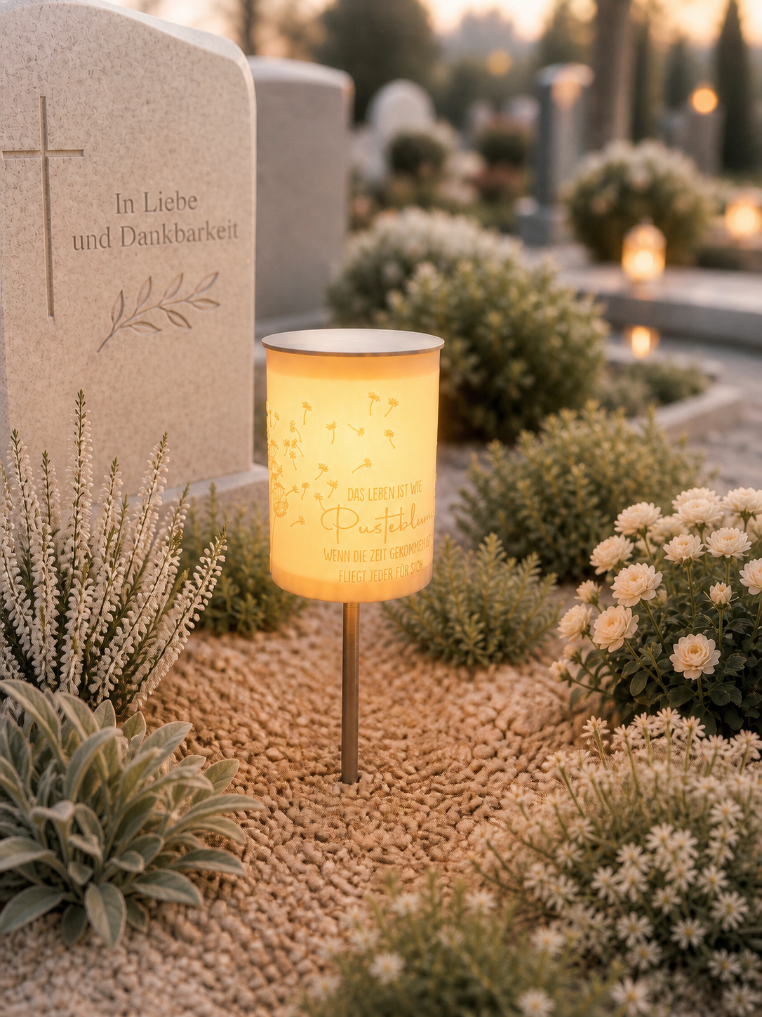 3D-Druckdatei - Windlicht - Pusteblume - STL + 3MF - Deko  Solarlampe - Grabstecker - LED-Licht