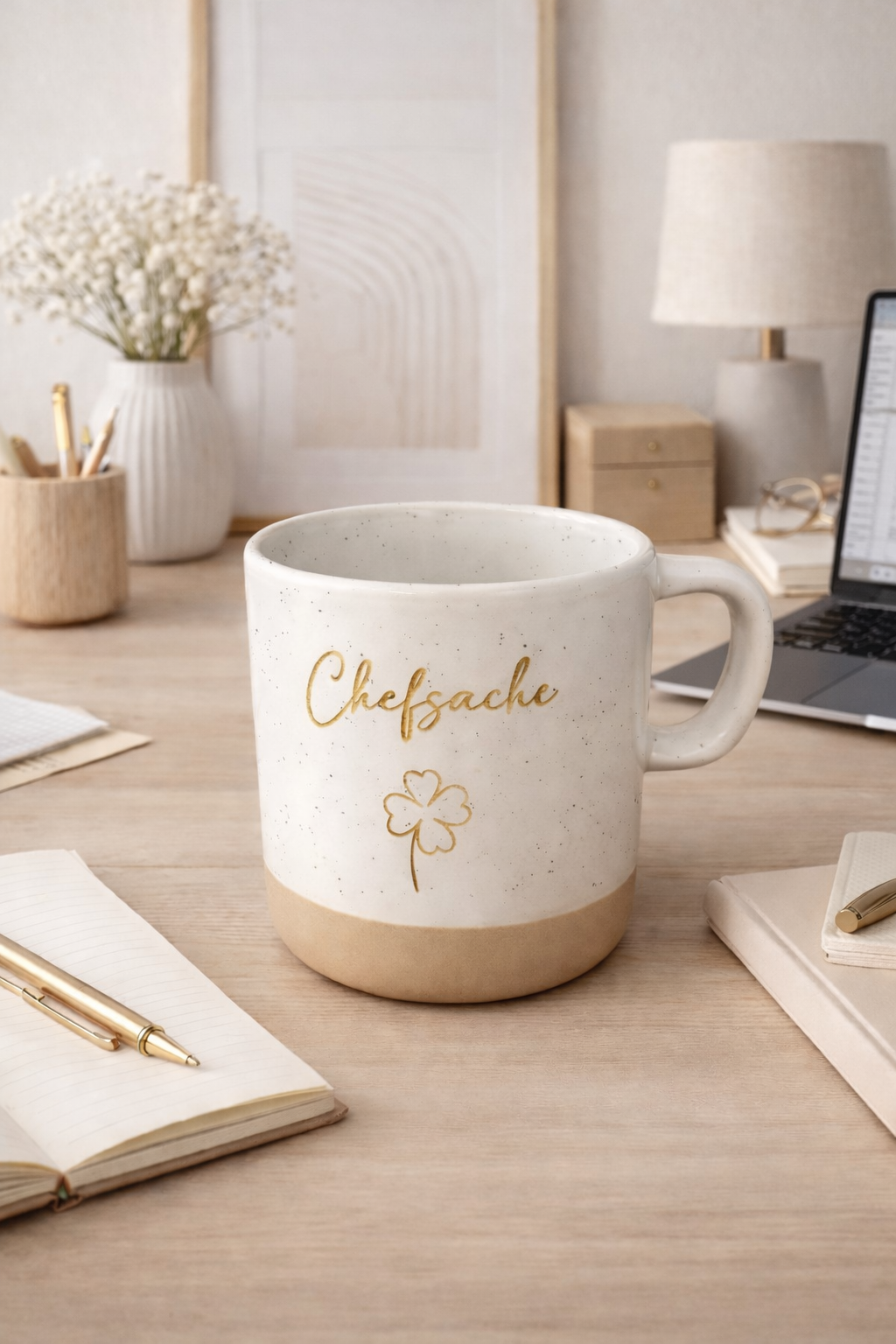 "Chefsache" Handgetöpferte Tasse