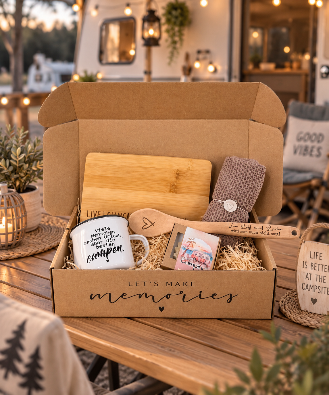 Camping Geschenkbox "Happy Camper"