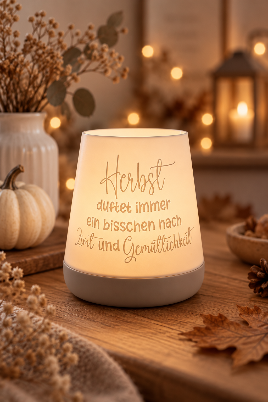 Windlicht - Herbst duftet Kegel