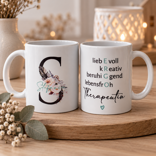 Tasse Ergo Therapeutin in Keramik