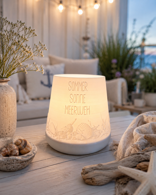 3D-Druckdatei - Windlicht - Sommer Sonne Meerweh