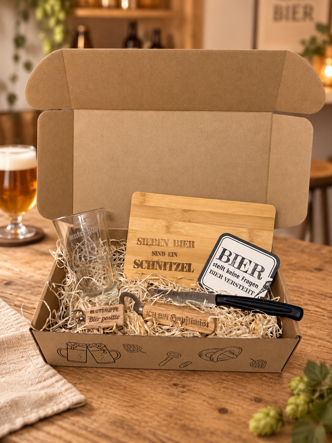 Geschenkbox für Bierfreunde und Bierliebhaber