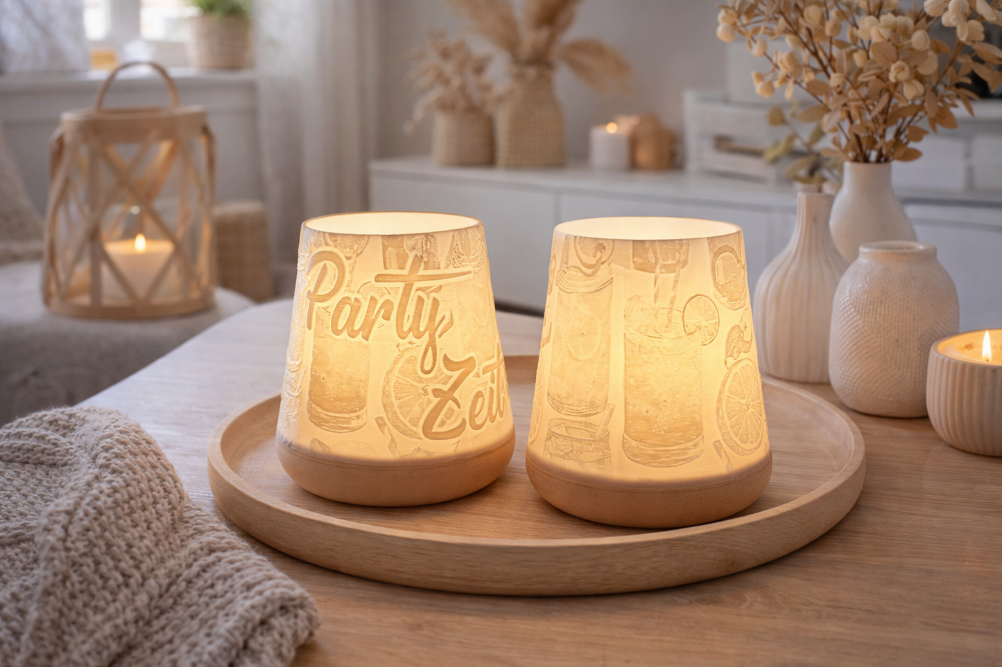 3D-Druckdatei - Windlicht - Party Zeit