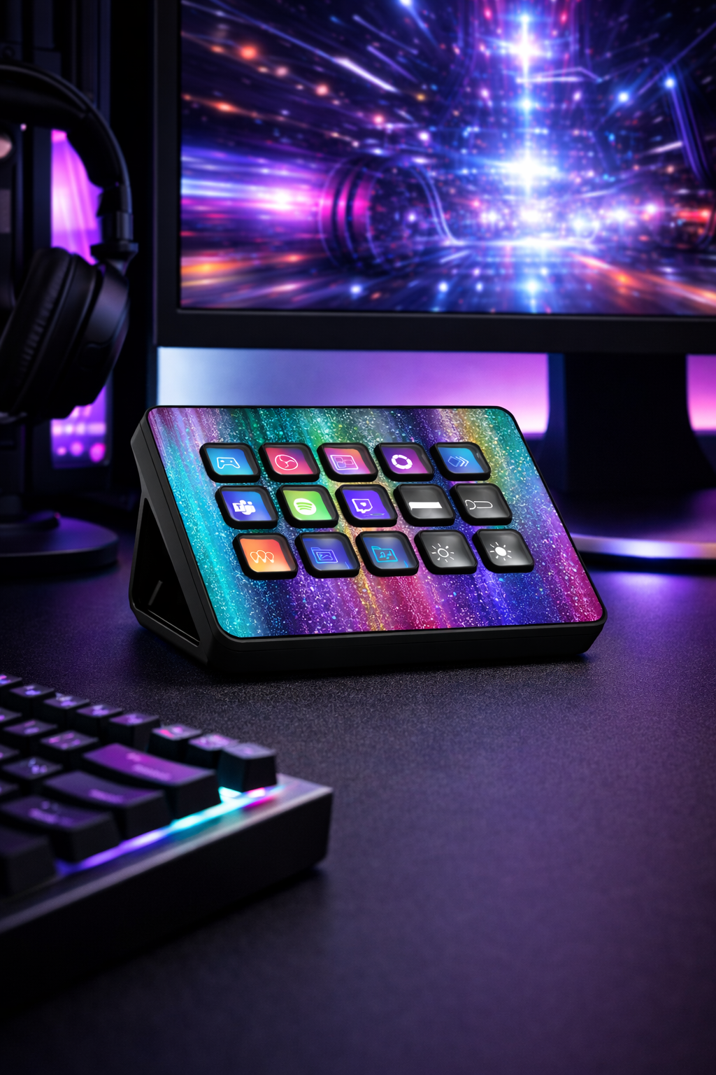 Stream Deck MK2 Cover | REGENBOGEN | Mach dein Stream Deck zu deinem eigenen