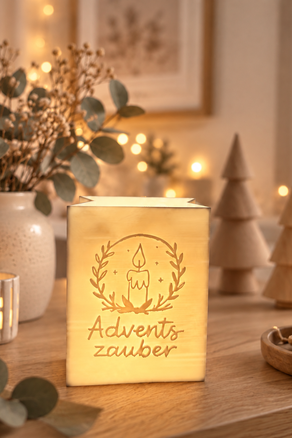3D-Druckdatei - Windlicht - Papiertüte - Adventszeit