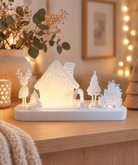 3D-Druckdatei - Teelichtlandschaft - Weihnachtslandschaft No2