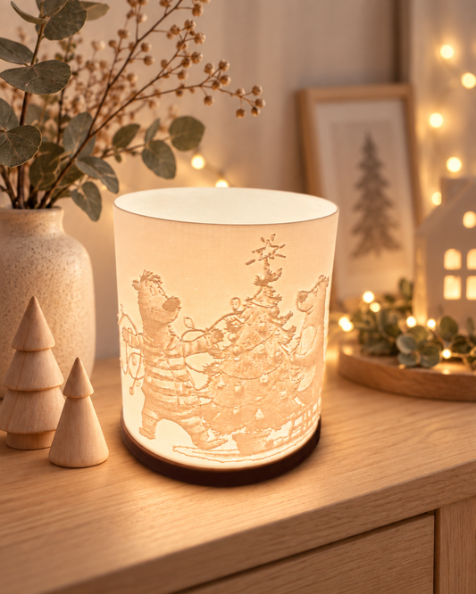3D-Druckdatei - Windlicht - Bärige Weihnachten