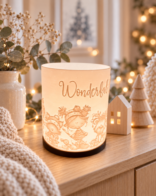 3D-Druckdatei - Windlicht - wonderful christmas