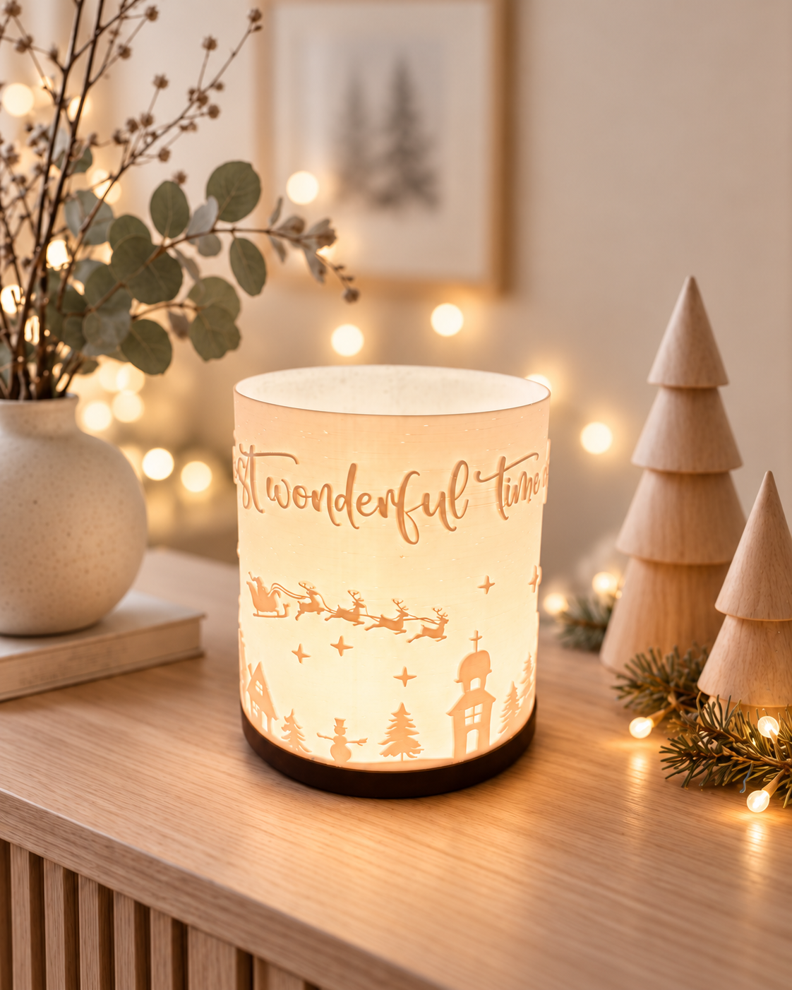 3D-Druckdatei - Windlicht - wonderful time