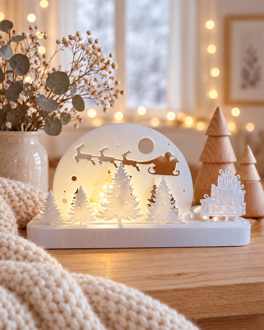 3D-Druckdatei - Teelichtlandschaft - Weihnachtslandschaft No4