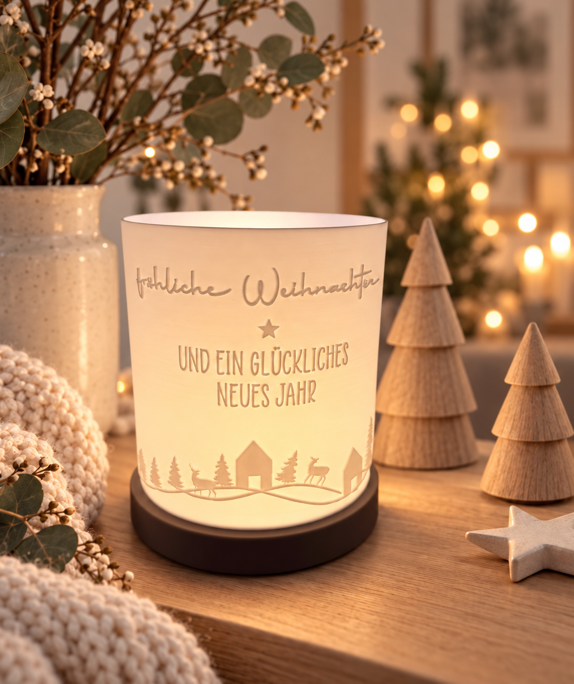 3D-Druckdatei - Windlicht - fröhliche Weihnachten