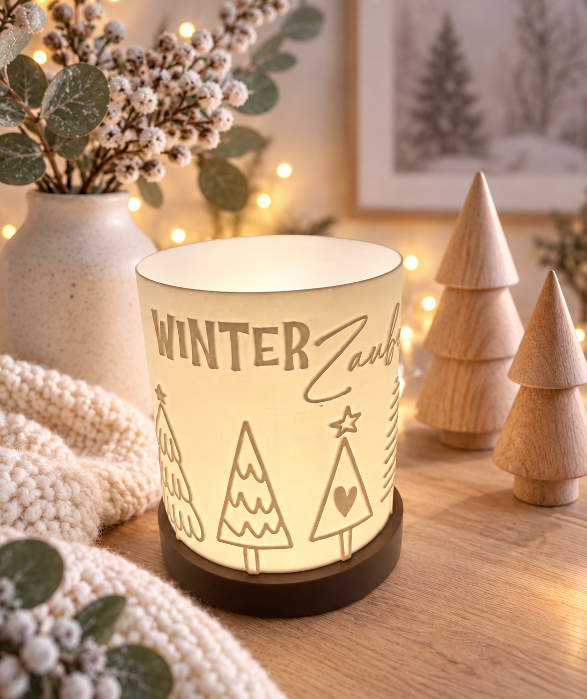 3D-Druckdatei - Windlicht - Winterzauber