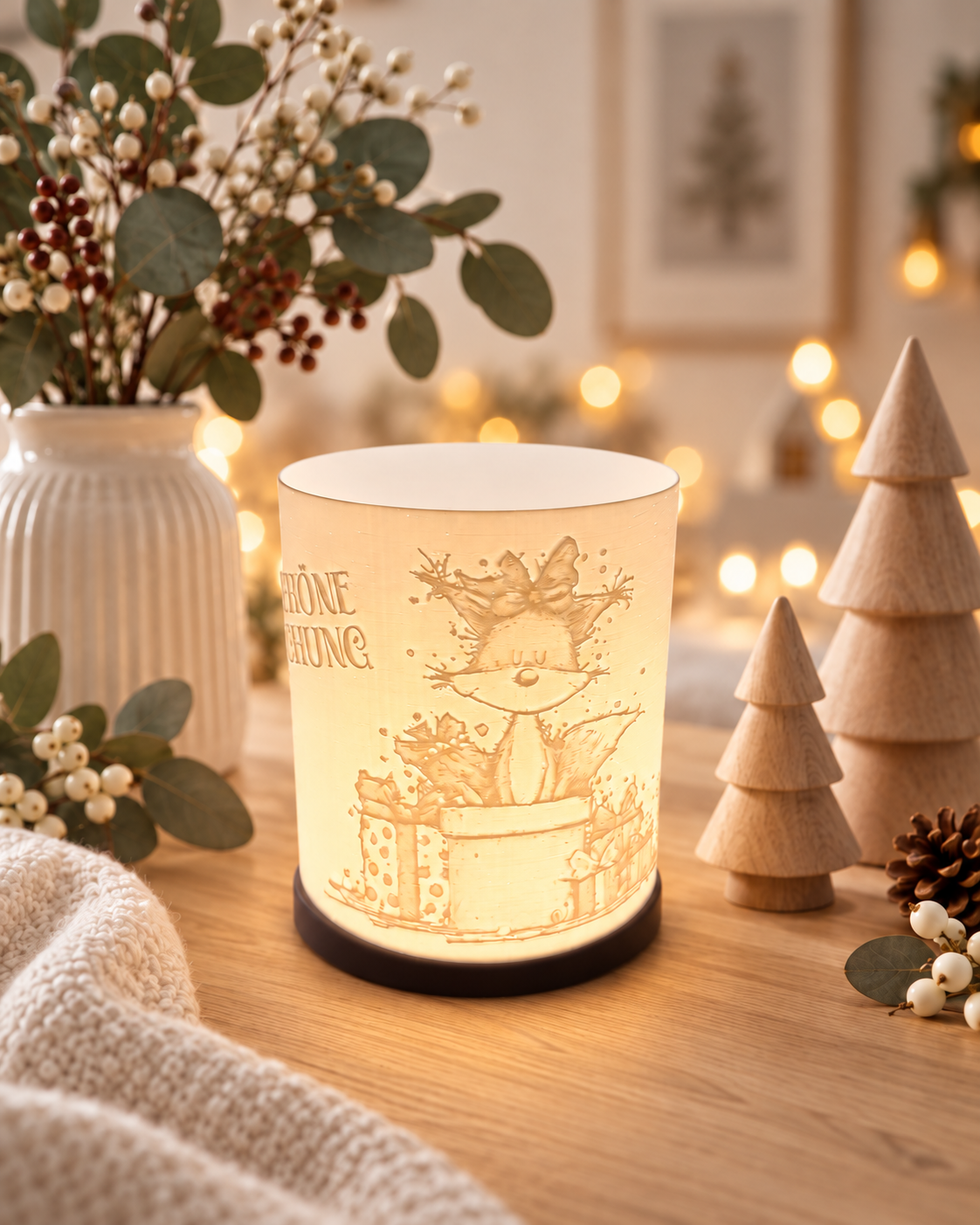 3D-Druckdatei - Windlicht - Zauberschöne Weihnachtszeit