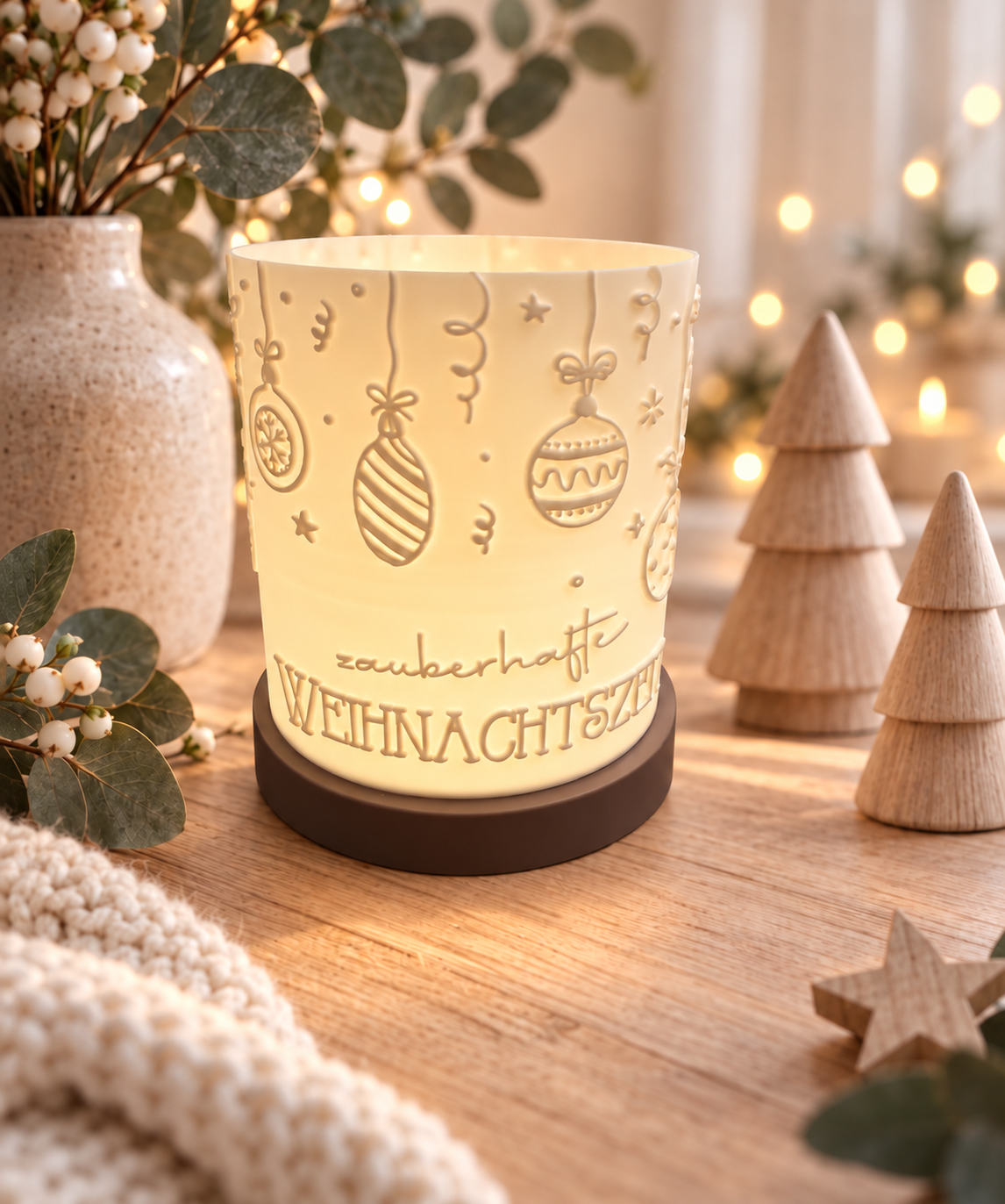 3D-Druckdatei - Windlicht - Zauberhafte Weihnachtszeit