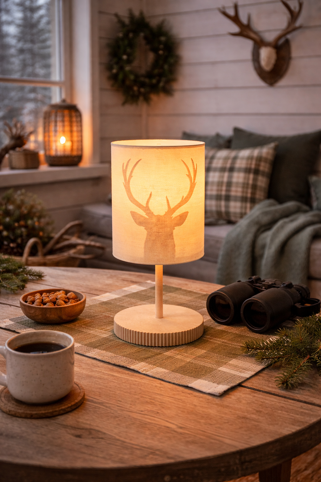 3D-Druckdatei - Windlicht - Hirsch - STL + 3MF - Deko  Solarlampe - Garten - LED-Licht