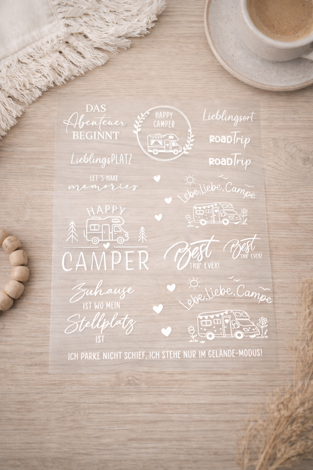 Rub-On Sticker Camping Wohnmobil No.2