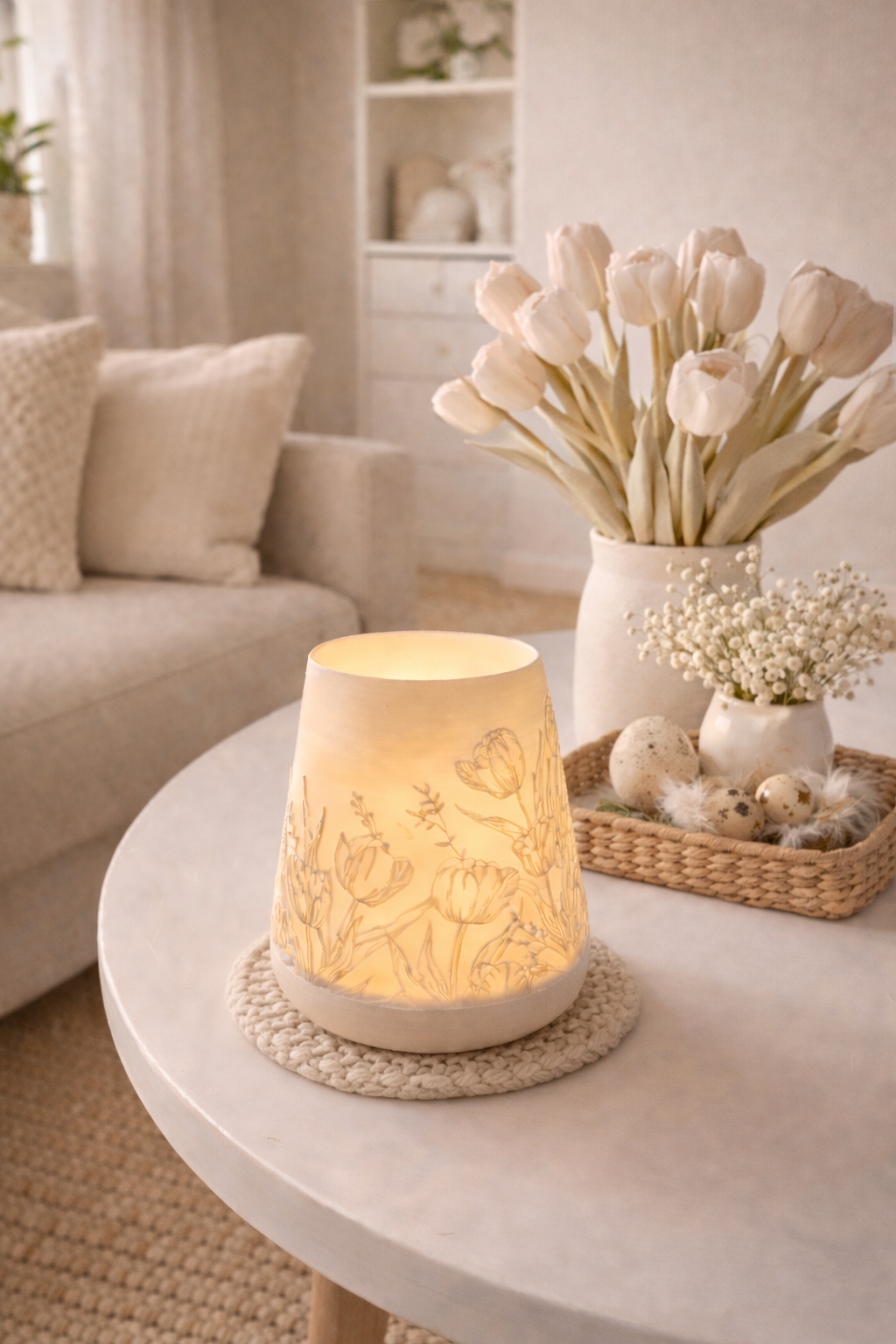 3D-Druckdatei - Windlicht - Tulpen