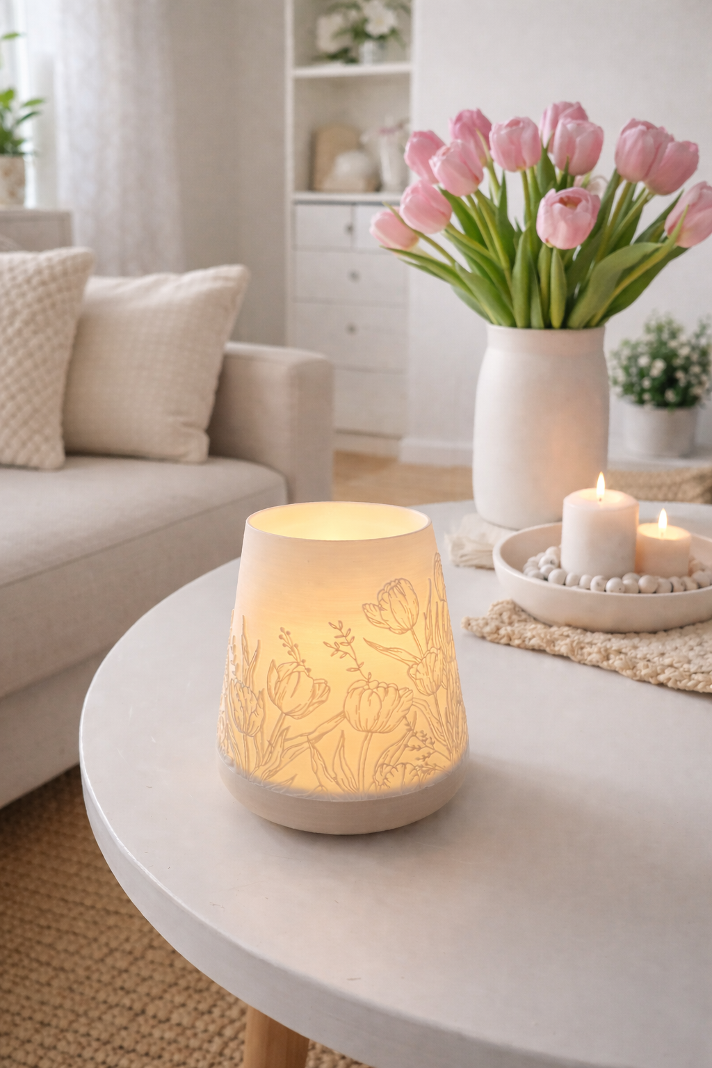 3D-Druckdatei - Windlicht - Tulpen