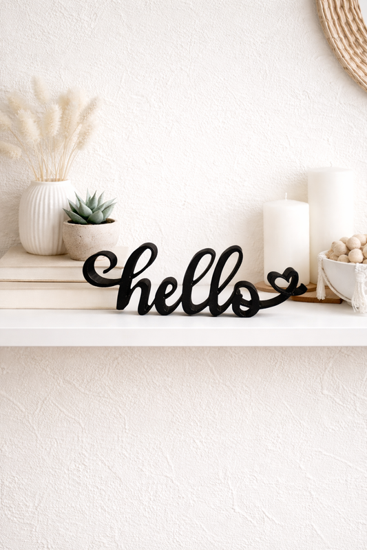 hello Deko Schriftzug in 3D