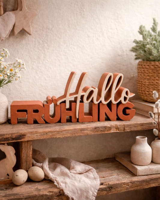 3D-Druckdatei - Schriftzug - Hallo Frühling