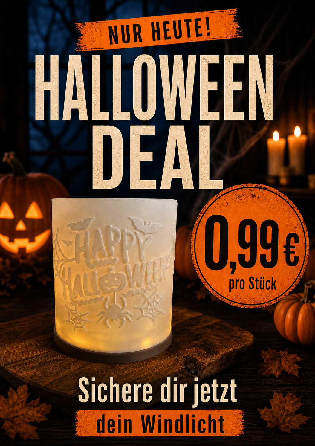 3D-Druckdatei - Windlicht - Halloween