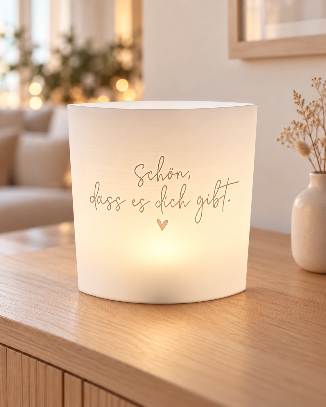 3D-Druckdatei  Windlicht "schön das es dich gibt"