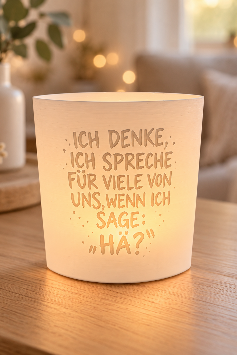 3D-Druckdatei  Windlicht "ich denke ich spreche für viele"