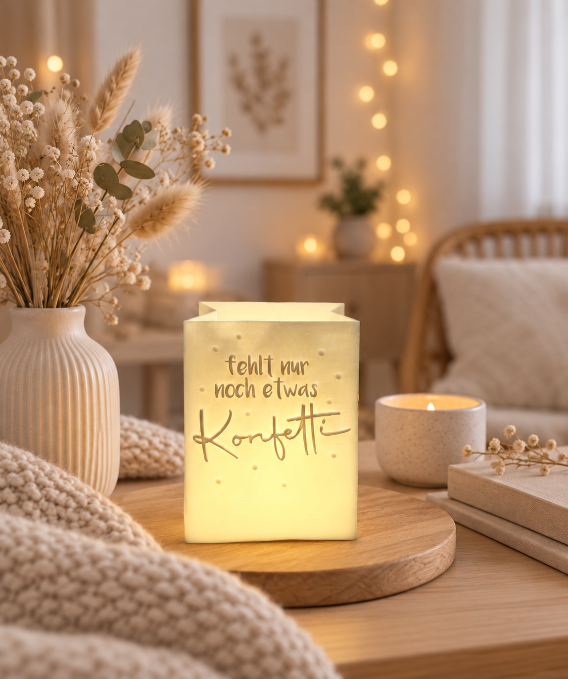 3D-Druckdatei - Windlicht - Papiertüte - fehlt nur noch etwas Konfetti