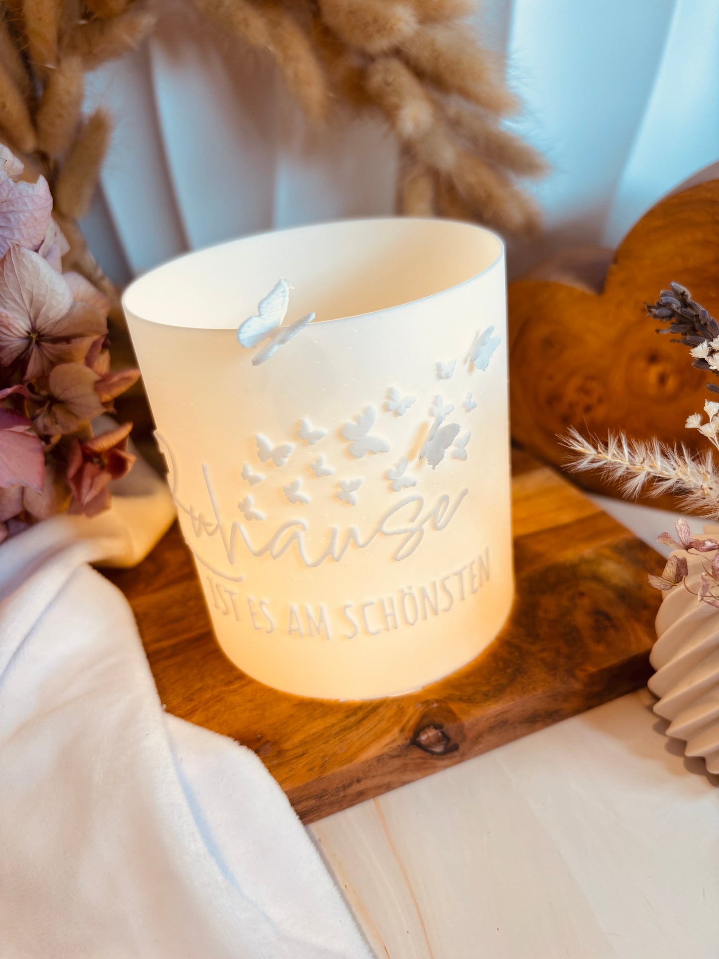 Windlicht - 3D Schmetterlinge