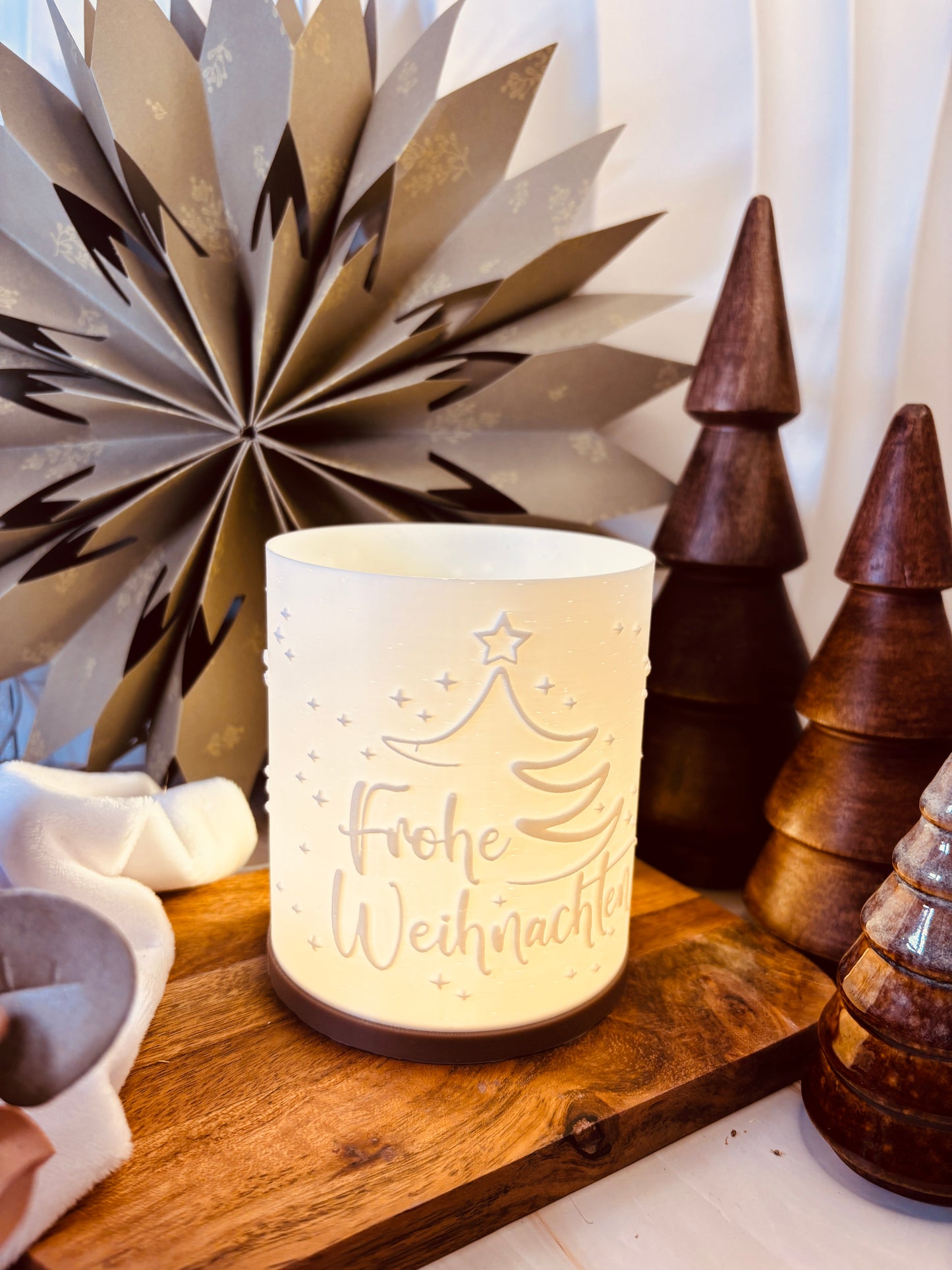 3D-Druckdatei - Windlicht - Frohe Weihnachten