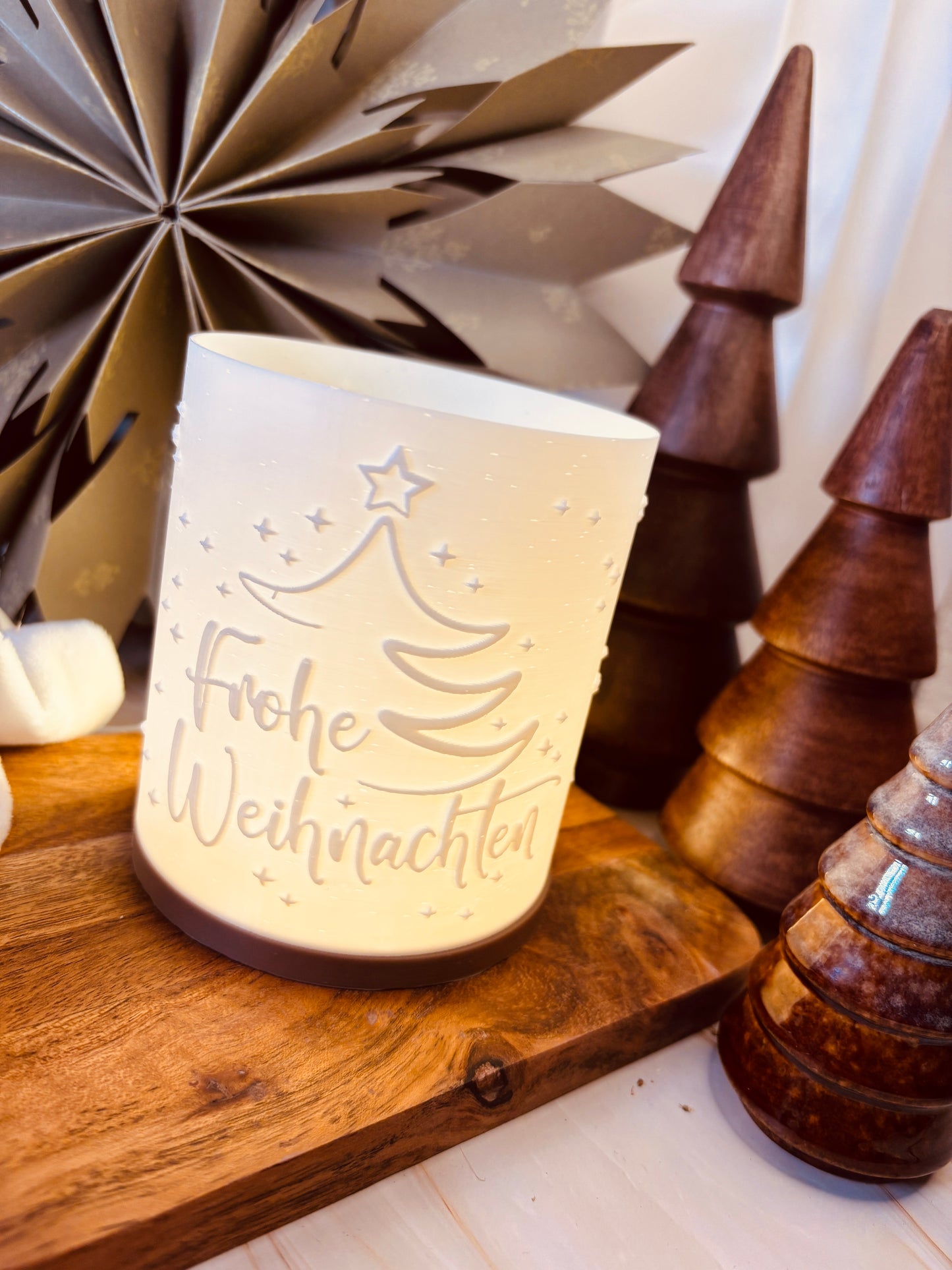 3D-Druckdatei - Windlicht - Frohe Weihnachten