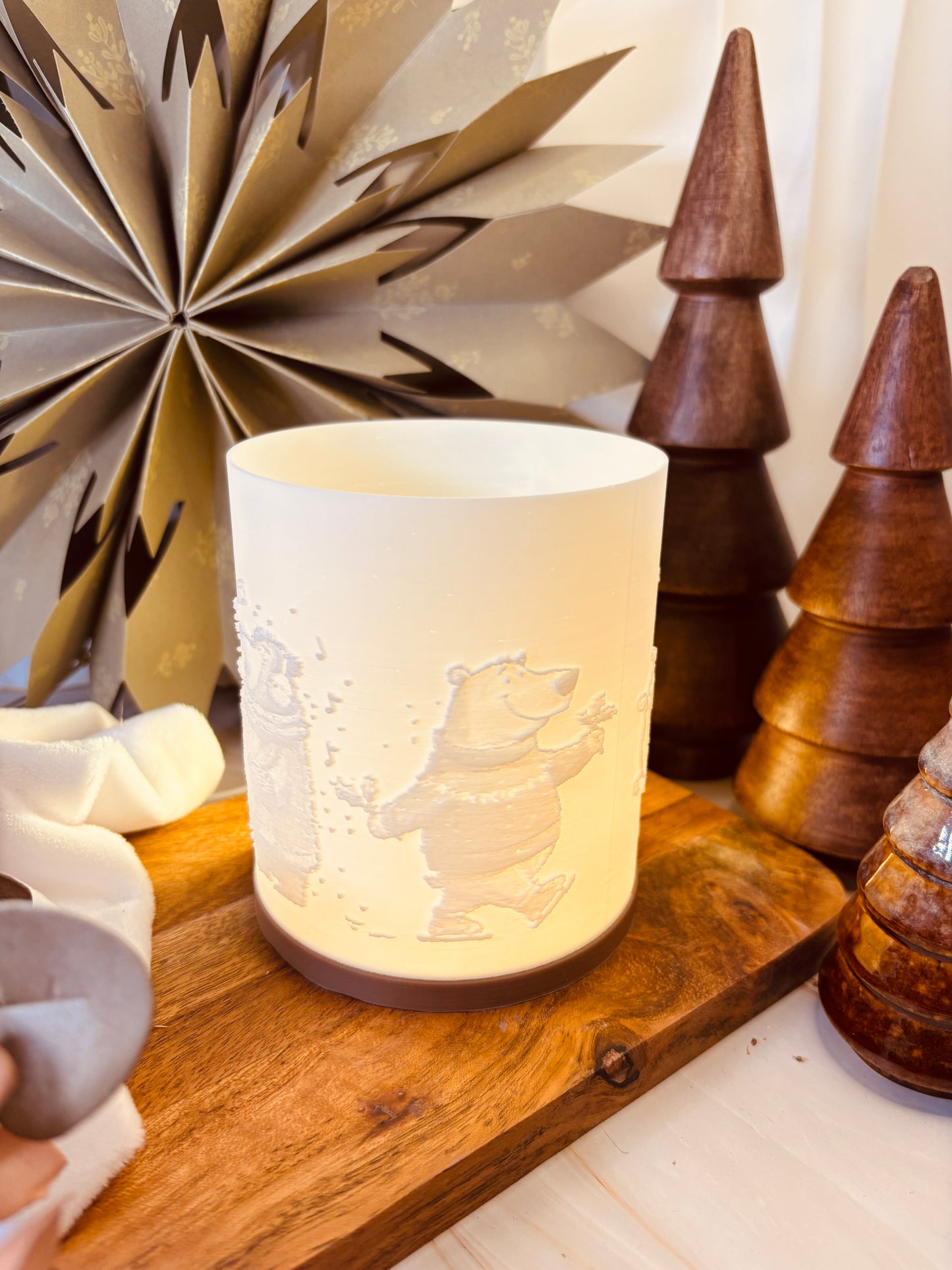 3D-Druckdatei - Windlicht - Bärige Weihnachten