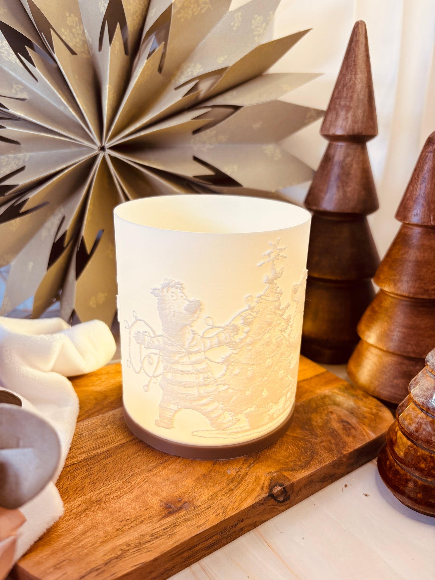 3D-Druckdatei - Windlicht - Bärige Weihnachten