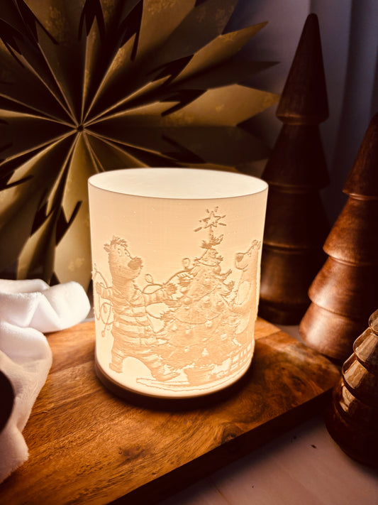 3D-Druckdatei - Windlicht - Bärige Weihnachten