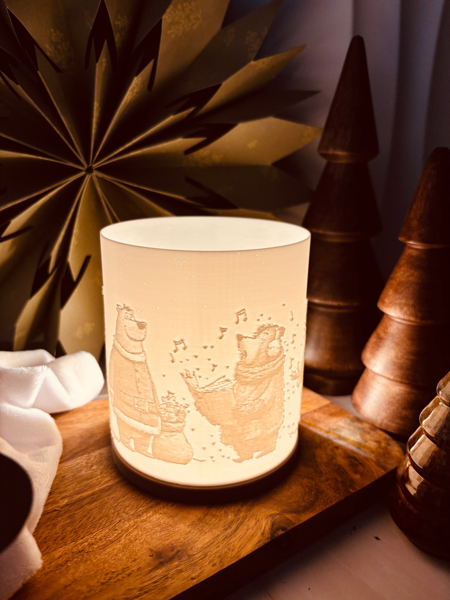 3D-Druckdatei - Windlicht - Bärige Weihnachten