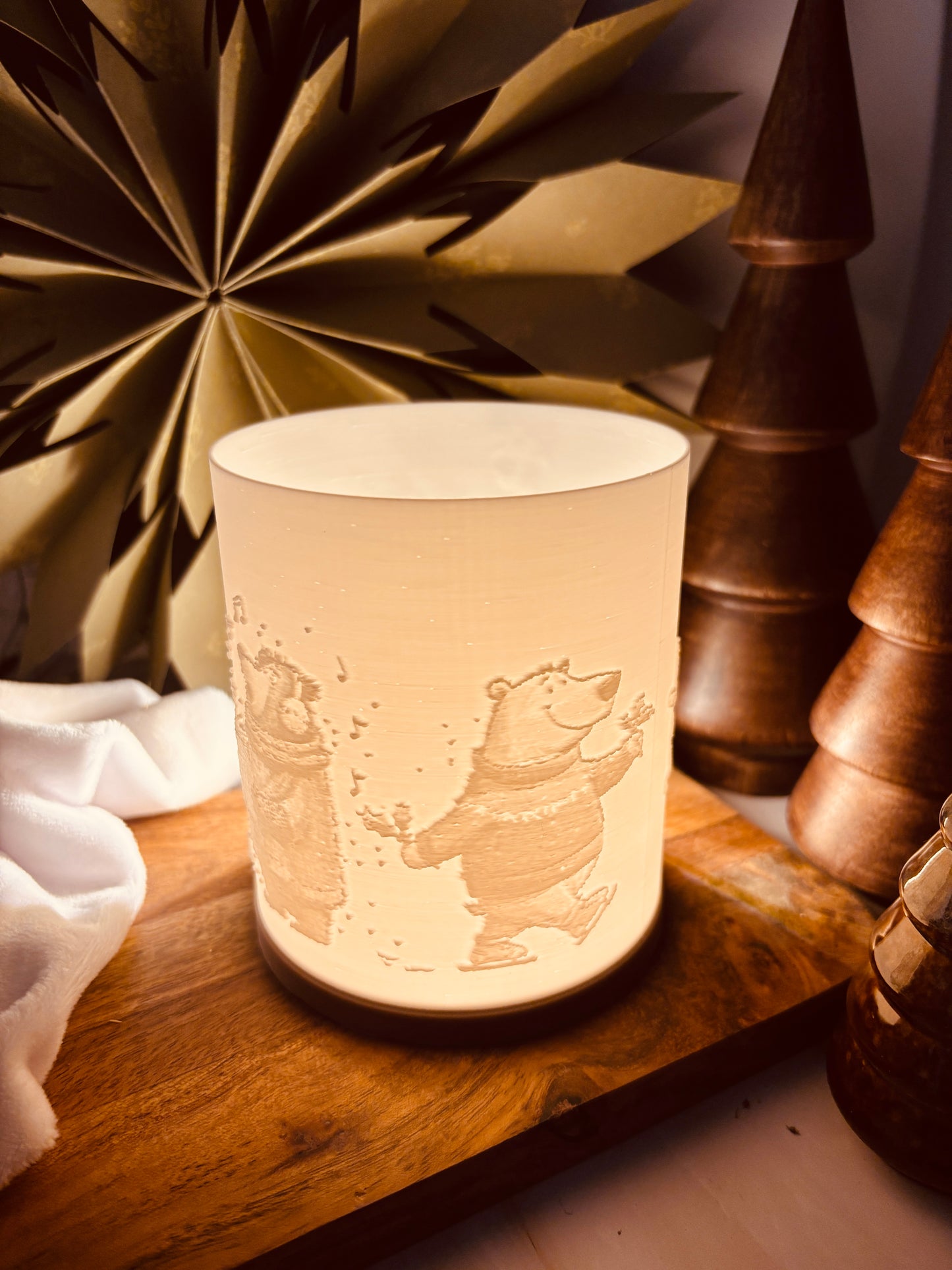 3D-Druckdatei - Windlicht - Bärige Weihnachten