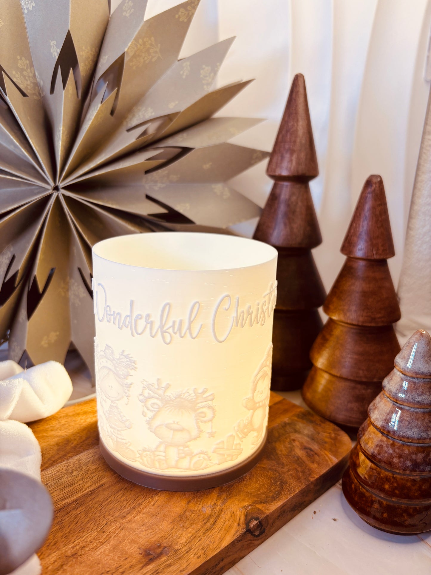 3D-Druckdatei - Windlicht - wonderful christmas