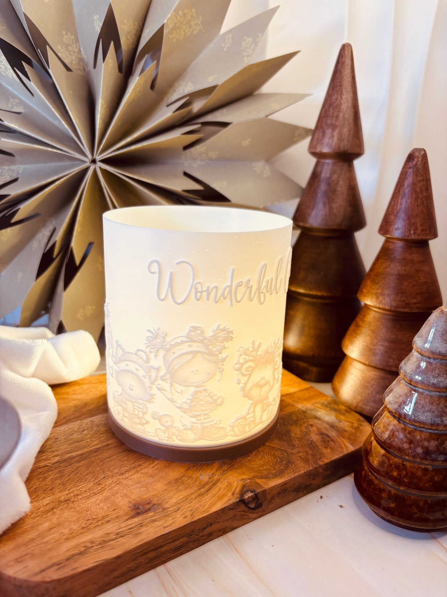3D-Druckdatei - Windlicht - wonderful christmas