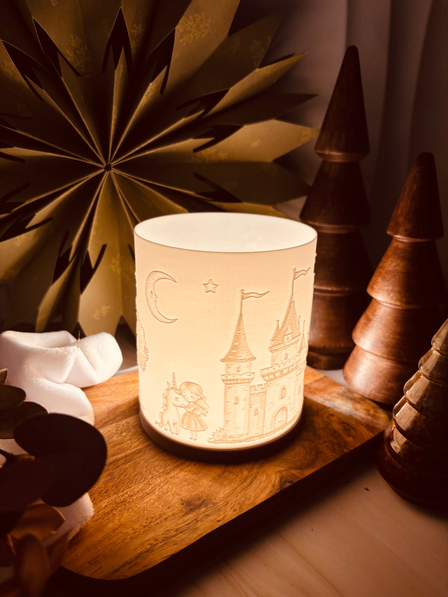 3D-Druckdatei - Nachtlicht - Prinzessin und Einhorn