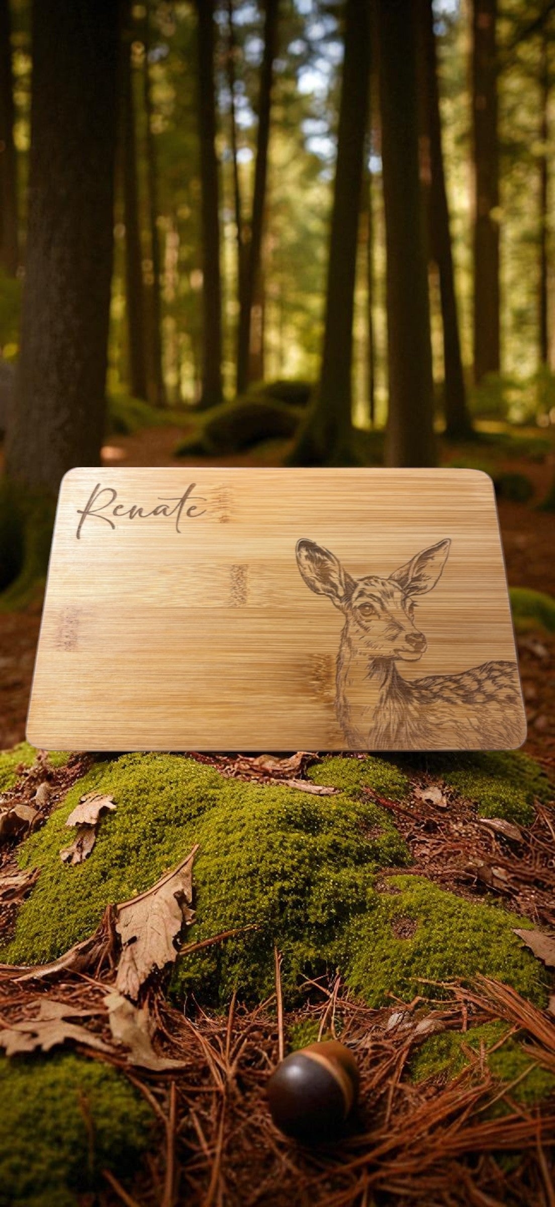 Frühstücksbrett aus Bambus Reh