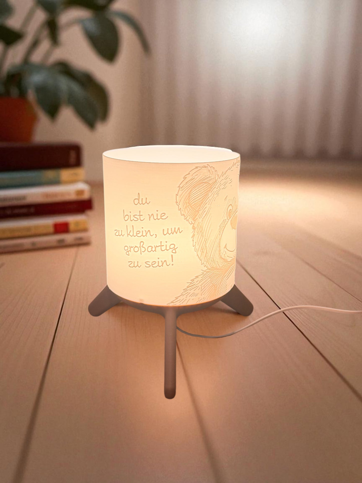 3D-Druckdatei - Nachtlicht - für LED Lampenfassung mit Sockel - Du bist nie zu klein