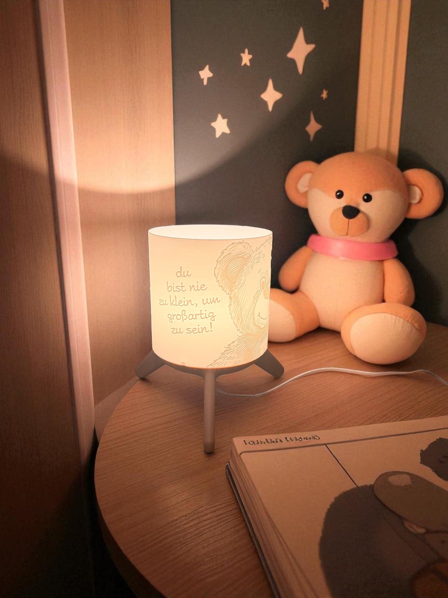 3D-Druckdatei - Nachtlicht - für LED Lampenfassung mit Sockel - Du bist nie zu klein