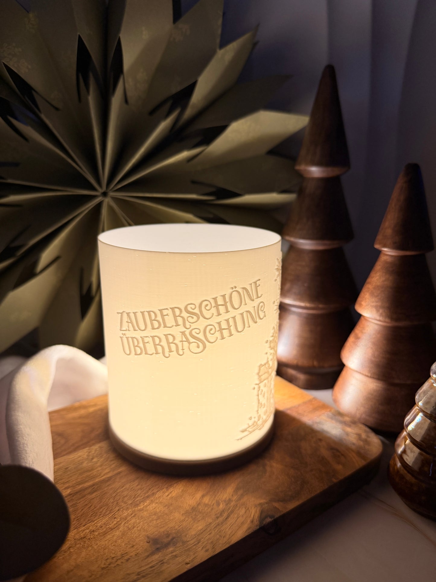 3D-Druckdatei - Windlicht - Zauberschöne Weihnachtszeit