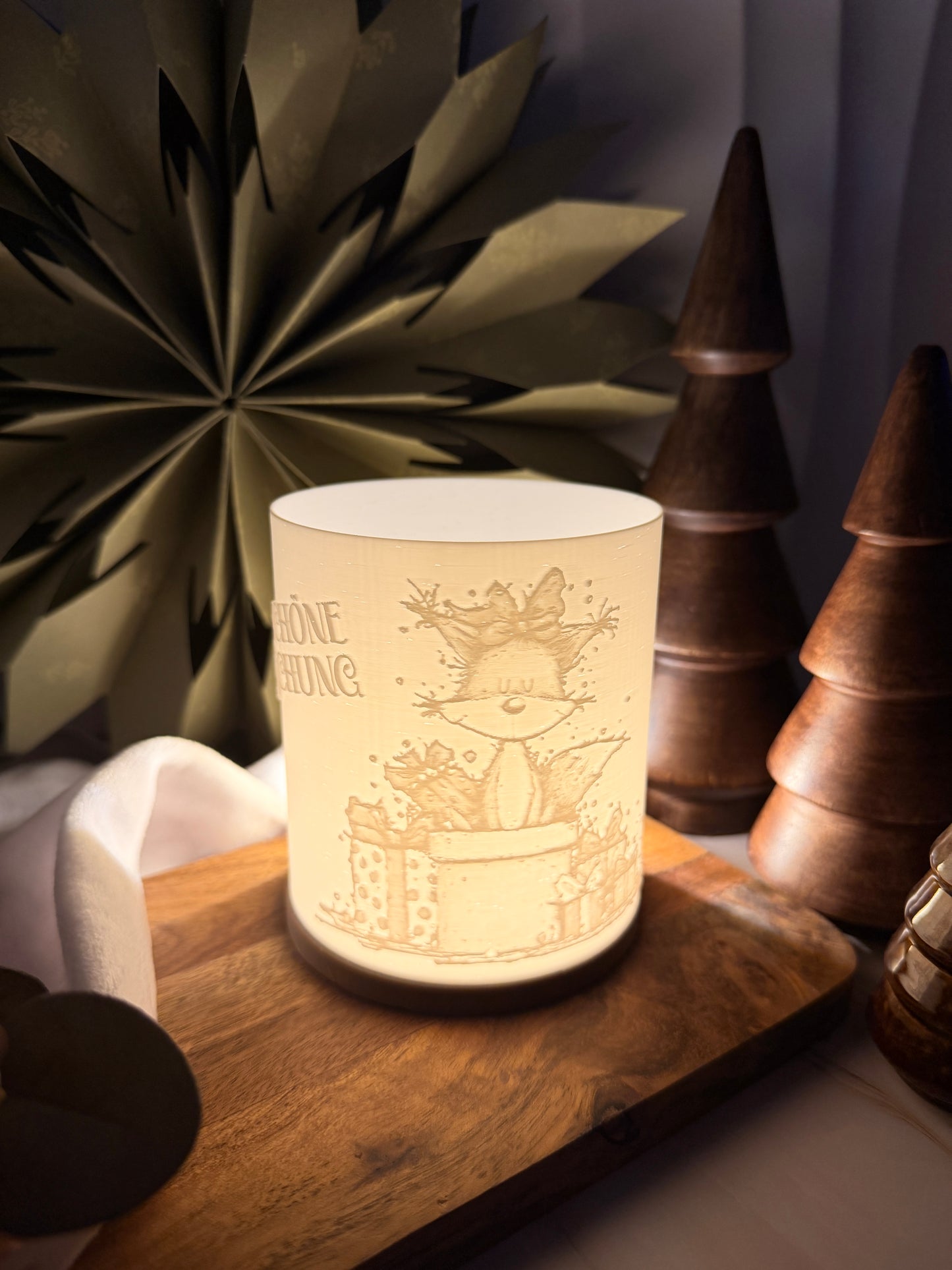 3D-Druckdatei - Windlicht - Zauberschöne Weihnachtszeit